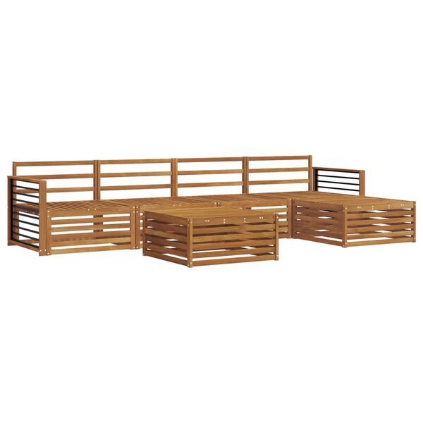 vidaXL &Uacute;ti s&oacute;fasett 6 pcs N&aacute;tt&uacute;rulegur