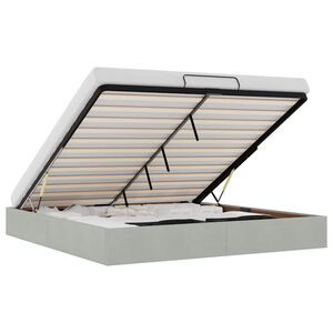 vidaXL Ottoman r&uacute;mgrind Engin d&yacute;na Lj&oacute;sgr&aacute; 200x200 cm Flauel