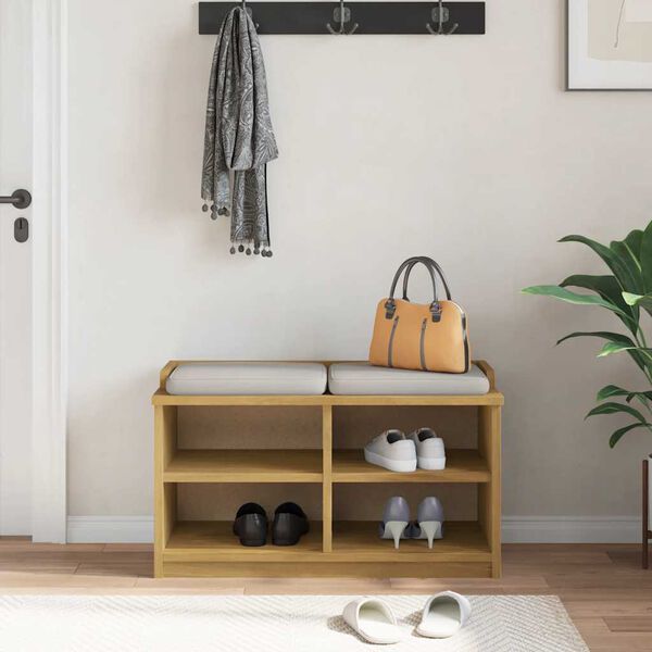 vidaXL Gangbekkur SANDNES 87x40x50 cm Gegnheil Fura