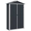 vidaXL Gar&eth;sk&uacute;r Reykgr&aacute;r 116x45x175 cm Galvan&iacute;sera&eth; St&aacute;l