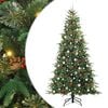 vidaXL Gervi hengdu j&oacute;latr&eacute; me&eth; 300 LED Gr&aelig;nn 240 cm PE og PVC