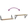 vidaXL Vegghyllur 2 pcs Artisan Eik 80 x 25 x 25,5 cm Samsettur vi&eth;ur