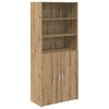 vidaXL H&aacute;bor&eth; Artisan Eik 80 x 42,5 x 185 cm Samsettur vi&eth;ur