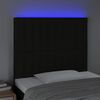 vidaXL LED h&ouml;fu&eth;gafl Svart 90x5x118/128 cm Efni
