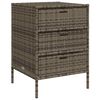 vidaXL Gar&eth;geymslusk&aacute;pur me&eth; 3 Sk&uacute;ffum Gr&aacute;tt P&oacute;l&yacute;rattan