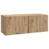 vidaXL Veggfestur sj&oacute;nvarpssk&aacute;pur Handverkseik 78,5 x 31 x 30 cm