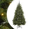 vidaXL Gervi j&oacute;latr&eacute; me&eth; 300 LED Gr&aelig;nn 210 cm PVC og m&aacute;lmur