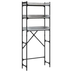 vidaXL &THORN;vottav&eacute;lask&aacute;pur Gr&aacute;r Sonoma 67x25x163 cm Samsettur Vi&eth;ur