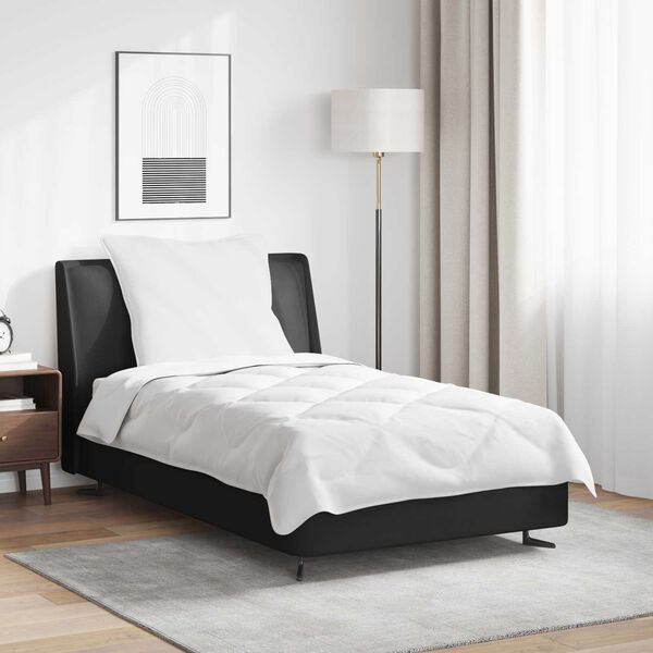 vidaXL R&uacute;mfatasett me&eth; kodda 2 pcs Hv&iacute;tt M&iacute;kr&oacute;f&iacute;ber