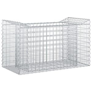 vidaXL Gabion h&aelig;kka&eth; r&uacute;m Silfur 50 x 100 x 60 cm Galvaniserad st&aacute;l