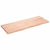 vidaXL Bor&eth;plata Lj&oacute;sbr&uacute;n 160x60x(2-4) cm Me&eth;h&ouml;ndlu&eth; Gegnheil Eik