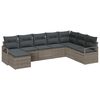 vidaXL S&oacute;fasett me&eth; p&uacute;&eth;i me&eth; geymslu 8 pcs Gr&aacute;r p&oacute;l&yacute;rattan
