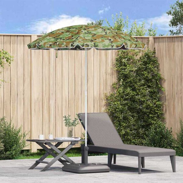 vidaXL Strand paraplú Grænn 206 x 206 x 212 cm Pólýester og málmur