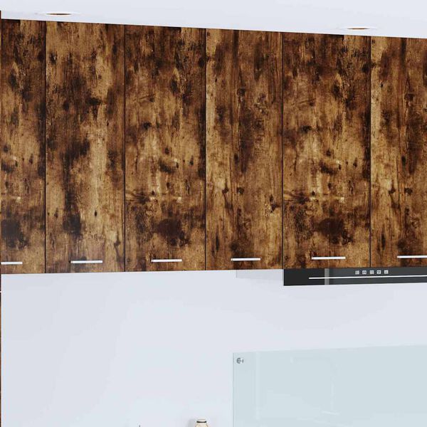 vidaXL Vegghengdur sk&aacute;pur Rau&eth;-eik 60 x 31 x 80 cm Samsettur vi&eth;ur