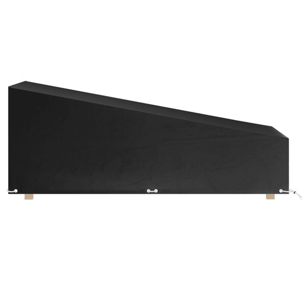 vidaXL Sólbekkjahlíf 12kósar 205x75x40/70cm Pólýtýlen