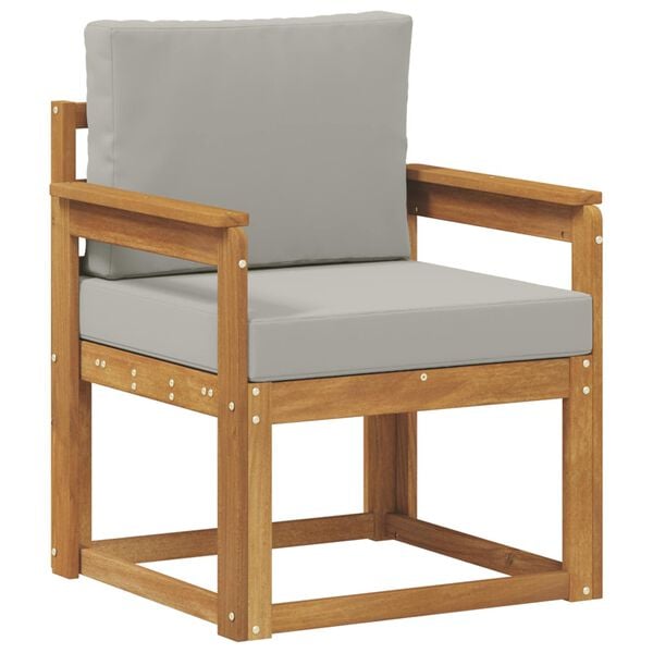 vidaXL &Uacute;tis&oacute;fi Solid Akas&iacute;uskei&eth; og P&oacute;lyester N&aacute;tt&uacute;ruleg og lj&oacute;s gr&aacute;