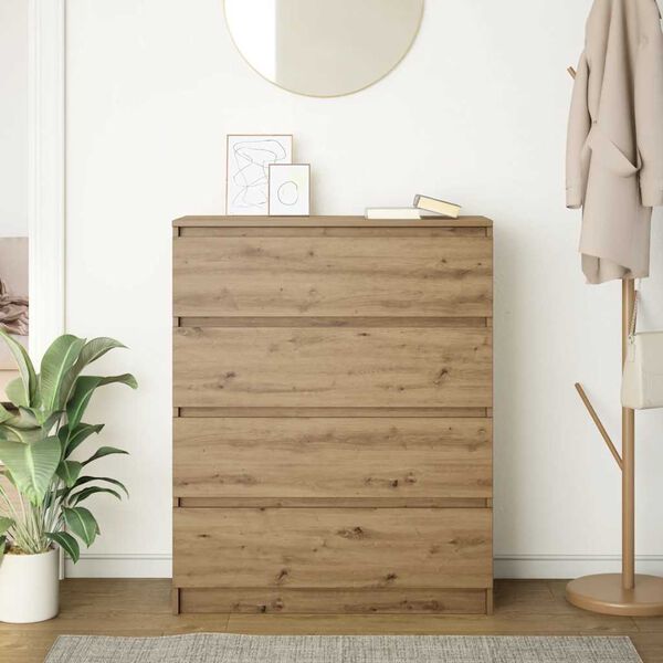 vidaXL Skenkur Listamannseikarlitur 80x35x99 cm Samsettur Vi&eth;ur