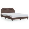 vidaXL R&uacute;mgrind Viana &aacute;n D&yacute;nu Br&uacute;nt 140x190 cm Gervile&eth;ur