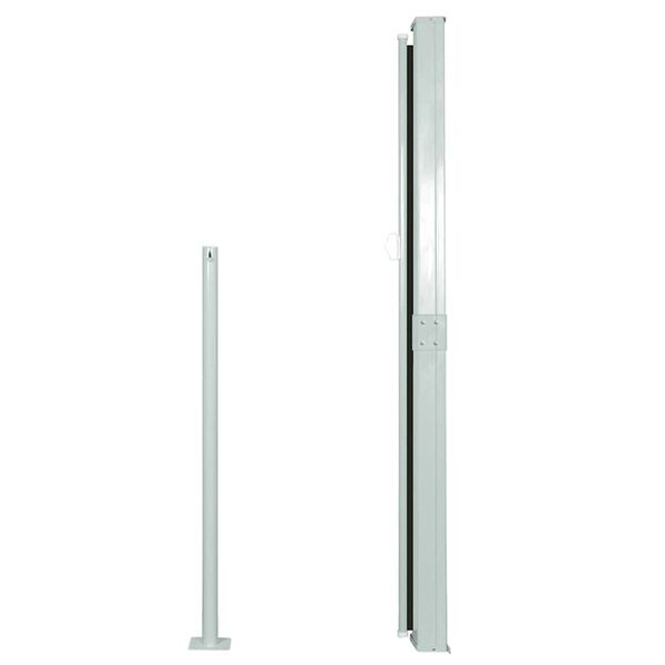 vidaXL Útdraganlegur Skjólveggur 140 x 300 cm Svartur