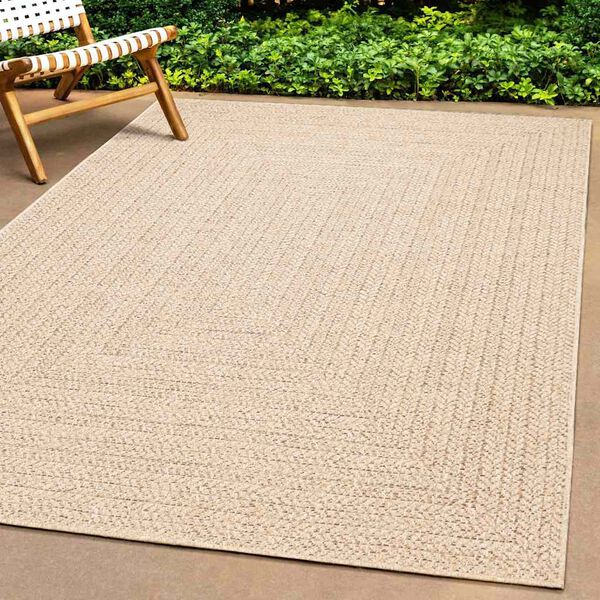 vidaXL g&oacute;lfmotta "ZIZUR" Beige 60x110 cm Jute Look innan og utan