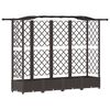 vidaXL H&aelig;kka&eth; be&eth; me&eth; trellis og &thorn;aki Br&uacute;nn 203,5 x 40 x 125 cm PP