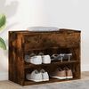 vidaXL Sk&oacute;bekkur Reykt&oacute;na Eikarlitur 60x30x45 cm Samsettur Vi&eth;ur