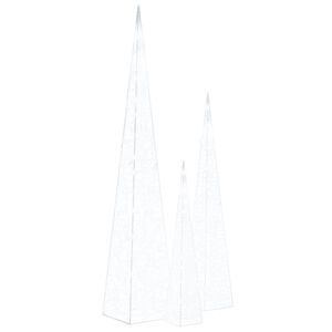 vidaXL Akr&yacute;l LED Lj&oacute;skeilusett til Skrauts Kalt-hv&iacute;t 60/90/120 cm