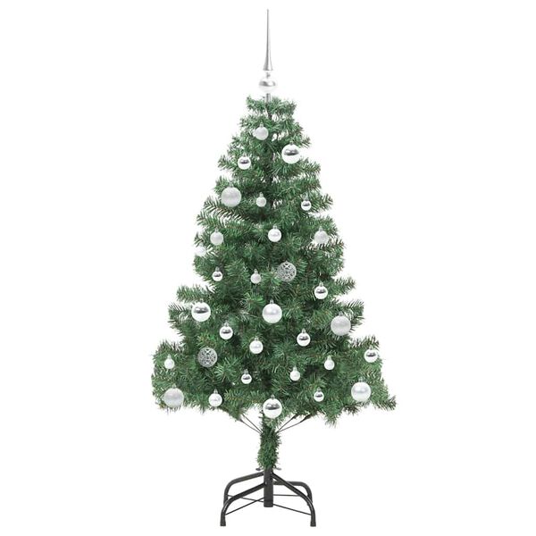 vidaXL J&oacute;latr&eacute; me&eth; 150 LED me&eth; standi Gr&aelig;nn 150 cm PVC