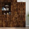 vidaXL H&aacute;r Sk&aacute;pur Reykt&oacute;na Eikarlitur 45x42,5x185 cm Samsettur Vi&eth;ur