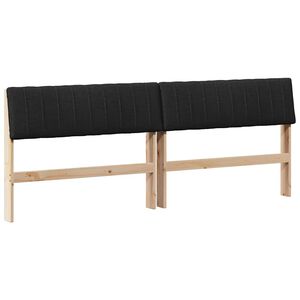 vidaXL B&oacute;lstru&eth; r&uacute;mgafl Svartur 200 cm Solid furuhikk