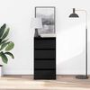 vidaXL Skúffuskápur með skúffu Svartur 40 x 41 x 76 cm Samsettur viður