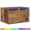 vidaXL Veggfestur n&aelig;turb&uacute;r me&eth; sk&uacute;ffu Gamalt timbur 50 x 36 x 30 cm