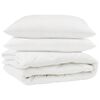 vidaXL S&aelig;ng me&eth; kodda 3 pcs Hv&iacute;tt Microfleece