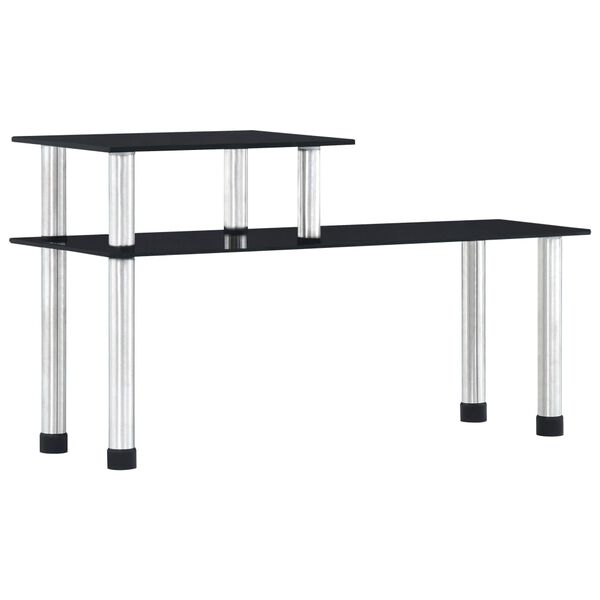 vidaXL Eldhúshilla Svört 45x16x26 cm Hert Gler