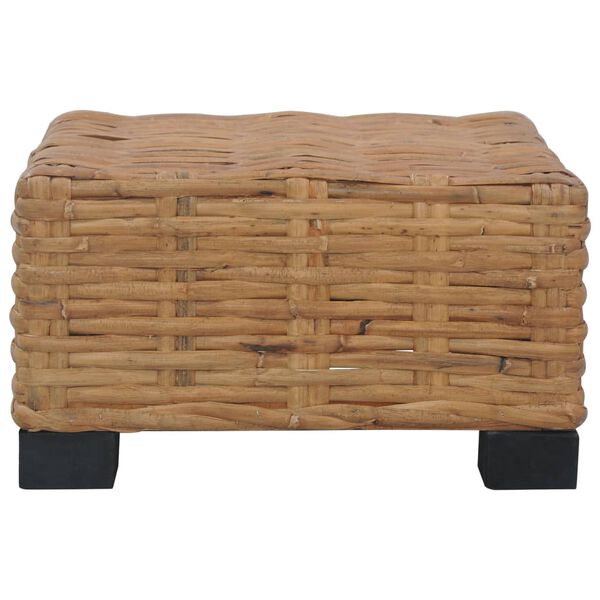 vidaXL Sófaborð 47x47x28 cm Náttúrulegt Rattan
