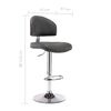 249649 vidaXL Bar Stool Grey Faux Leather