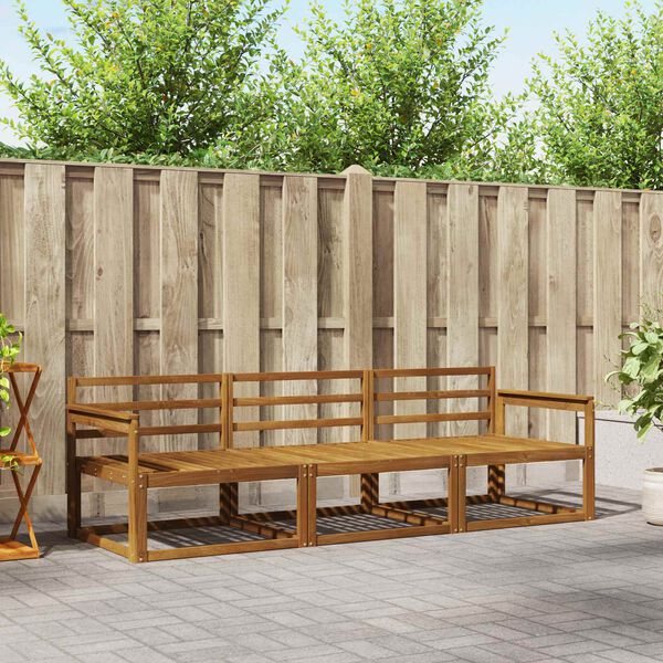 vidaXL &Uacute;ti s&oacute;fasett 3 pcs N&aacute;tt&uacute;rulegur Hrein akas&iacute;utr&eacute;