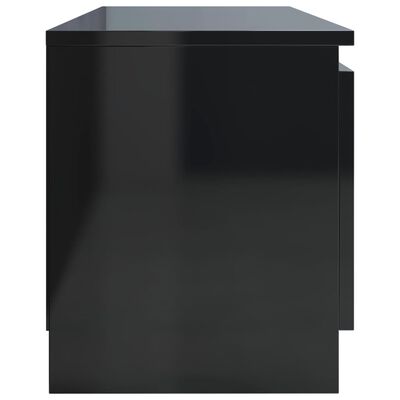 800574 vidaXL TV Cabinet High Gloss Black 120x30x35,5 cm Chipboard