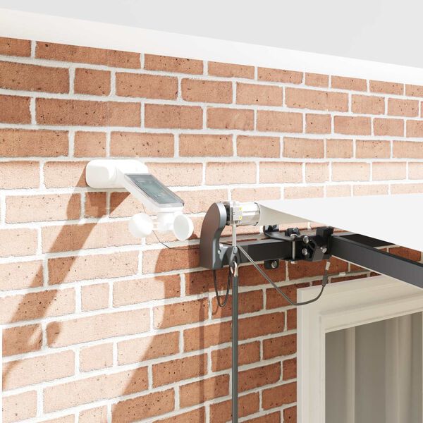 vidaXL R&uacute;&eth;ufegar me&eth; Hv&iacute;tt 300 x 250 cm P&oacute;l&yacute;ester