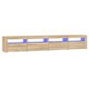 vidaXL Sj&oacute;nvarpssk&aacute;pur me&eth; LED Lj&oacute;sum Sonoma Eik 240x35x40 cm
