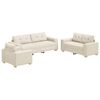 vidaXL S&oacute;fi 3 pcs Drapplita&eth;ur 221 x 80 x 80 cm L&iacute;n-blanda&eth;ur efni