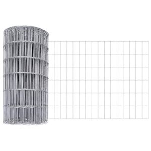 vidaXL Evrópsk girðing Silfur 0.6 x 10 m Heitt dýpi galvaniseruð járn