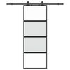 vidaXL rennihur&eth; me&eth; v&eacute;lb&uacute;na&eth;arsetti Svart 76x205 cm Hert Gler