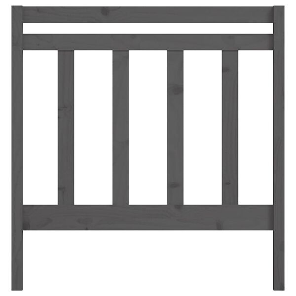 vidaXL H&ouml;f&eth;agafl fyrir R&uacute;m Gr&aacute;r 81x4x100 cm Gegnheil Fura