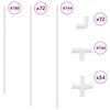 vidaXL PVC r&ouml;r 29 pcs Hv&iacute;tt PP og PE