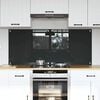 vidaXL Eldhús Backsplash 2 pcs Dökk grá 70 x 60 cm hertuð gler