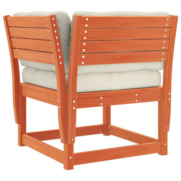 vidaXL 7 Hluta Gar&eth;s&oacute;fasett me&eth; Sessum Vaxbr&uacute;nn Gegnheil Fura