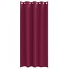 vidaXL Svartgardínur með hringjum 2 pcs Vínrauður 260 x 140 cm