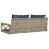 vidaXL R&oacute;lubekkur me&eth; Sessum Gr&aacute;tt 109x62x40 cm P&oacute;l&yacute;rattan