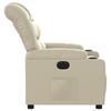 vidaXL Electric Recliner Chair Cream gervi leður